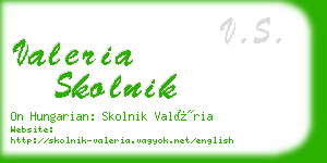 valeria skolnik business card